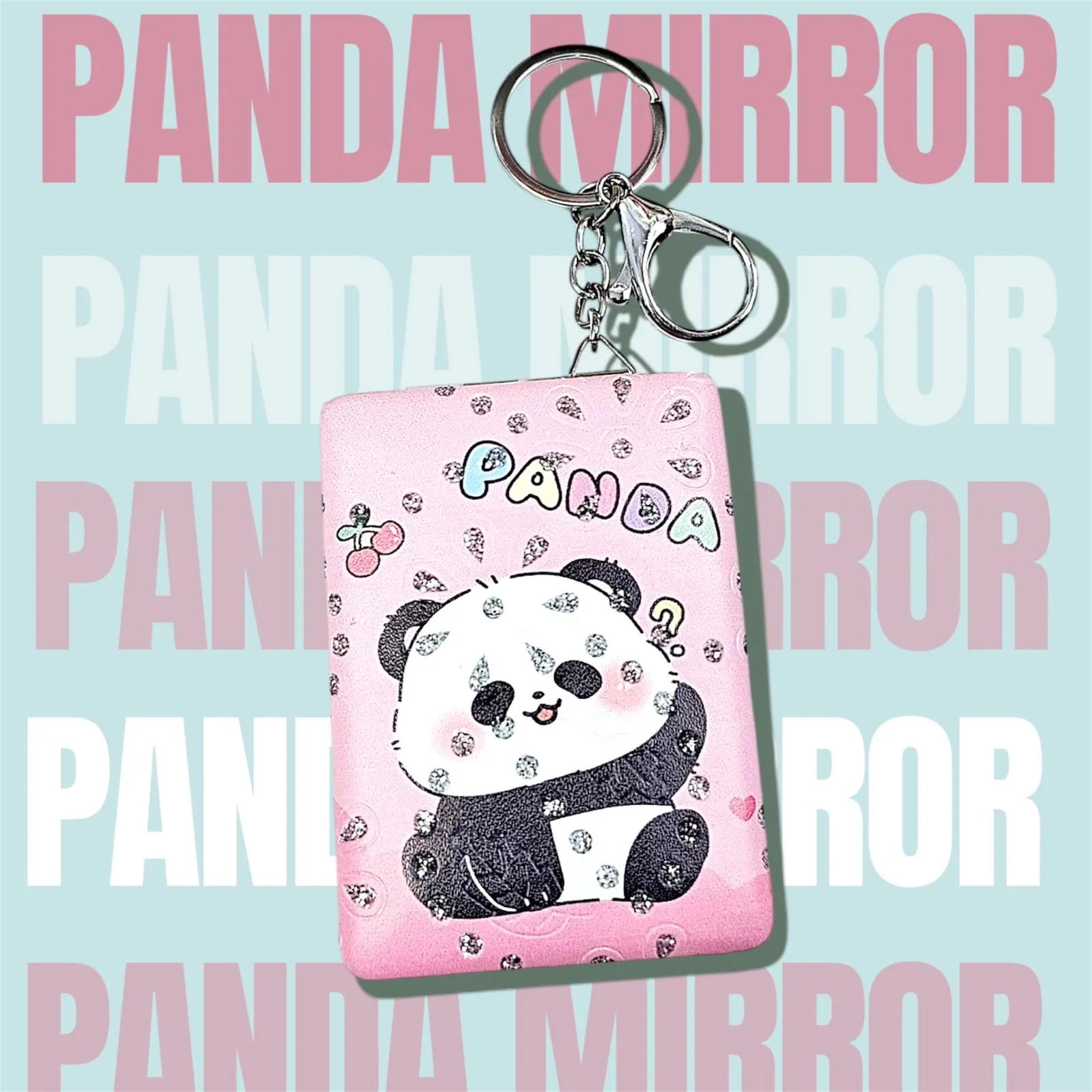 – Mirror Keychain Consistent quality Edition Panda Kawaii Anti-slip Glitter