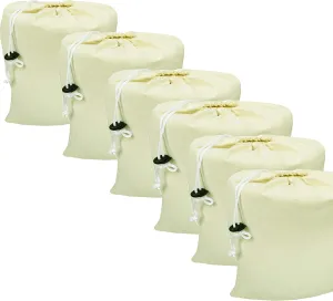 100% Cotton 14- by 16-Inch Muslin Bags with Drawstring, 12-Pack