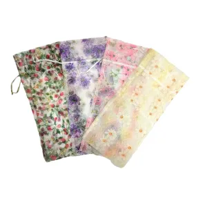 12pcs Floral Ribbon Organza Gift Bags