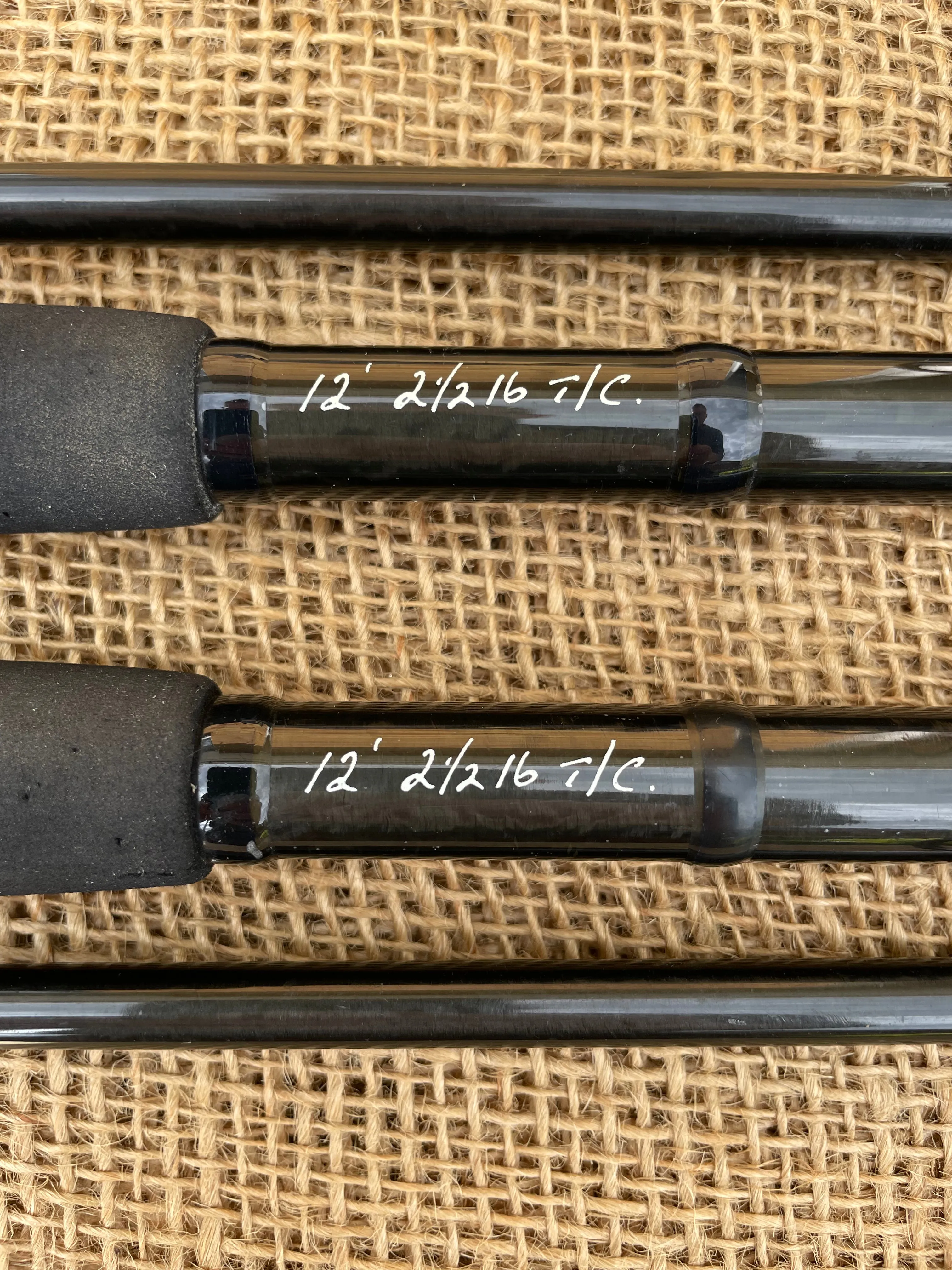 2 x Shimano Technium Old School Carp Fishing Rods. 12’. 2.5lb T/C. Original Bags.