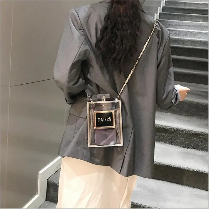 2019 Acrylic Women Casual Black Bottle Handbags