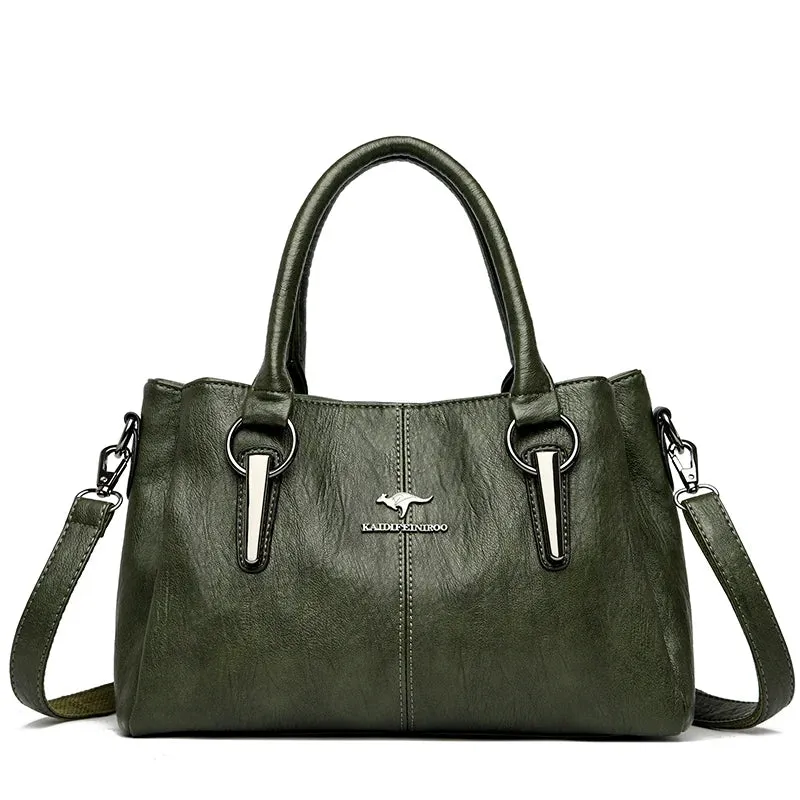 2024 Genuine 3Layers High Quality Soft Leather Ladies Shoulder Crossbody Bags for Women  Luxury Handbags  Women  Designer A Main