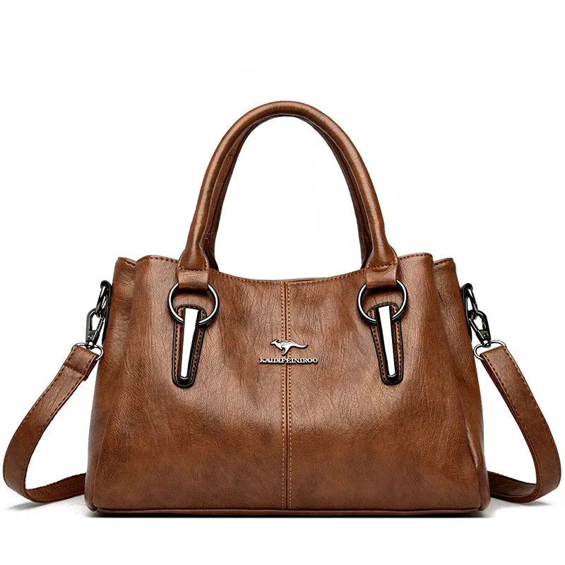 2024 Genuine 3Layers High Quality Soft Leather Ladies Shoulder Crossbody Bags for Women  Luxury Handbags  Women  Designer A Main