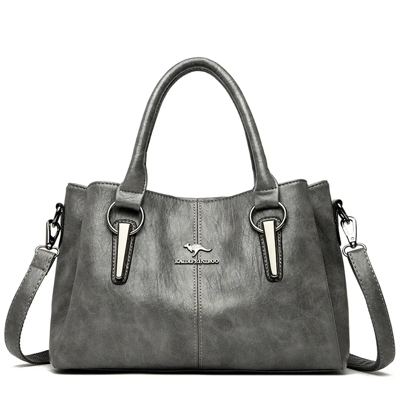 2024 Genuine 3Layers High Quality Soft Leather Ladies Shoulder Crossbody Bags for Women  Luxury Handbags  Women  Designer A Main