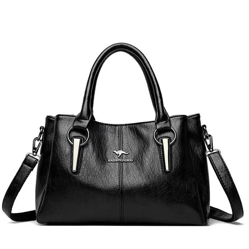 2024 Genuine 3Layers High Quality Soft Leather Ladies Shoulder Crossbody Bags for Women  Luxury Handbags  Women  Designer A Main