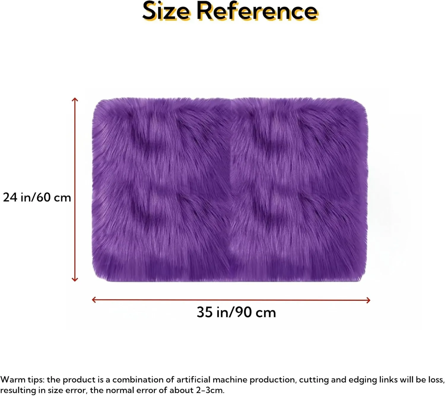 2Pcs 24×35 Inch Area Rugs Purple Soft Faux Wool Rectangle 2×3 Ft Area Carpets Fluffy Faux Sheepskin Rug Purple Background for Product Display Jewelry Watches Bags Desktop Photography Nail Art Desk Mat