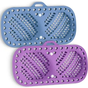 2PCS Bra Washing Bags for Laundry, Silicone Lingerie Bags for Washing Delicates, Underwear Washing Bag Dryer Bra Protector With Zipper for Women Laundry Storage(32A to 38D Cups)