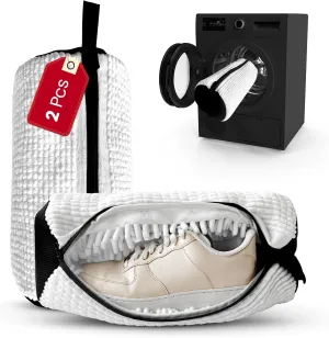 2x Premium Shoe Washing Machine Bag For 360° Deep Clean. Laundry Wash Bags For Protecting Shoes During Wash. Shoe Washing Bag For Delicate Cleaning. Shoe Laundry Bag For Washer And Dryer.