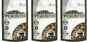 (3) PureBites Beef Liver Freeze Dried Dog Treats 4.2oz Bags. Total 12.6oz