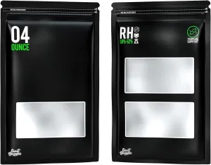 4 Ounce Bags - 25 Pack Lock & Seal Storage Curing Bags 58%-62% RH Humidity 2-Way Control Heat Sealable 8.1" x 12" x 3.78" Inch (4oz, 1/4LB)