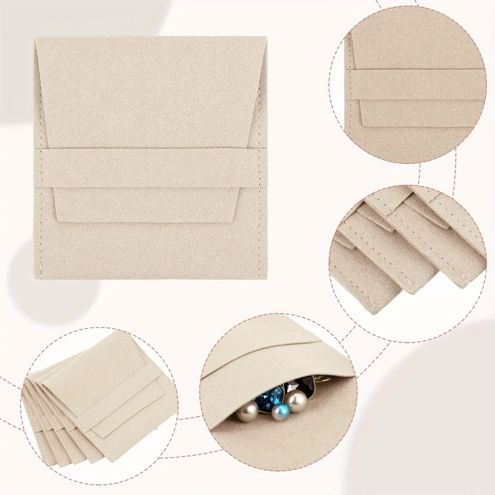 40pcs Luxury Microfiber Jewelry Gift Bags – Soft Drawstring Pouches