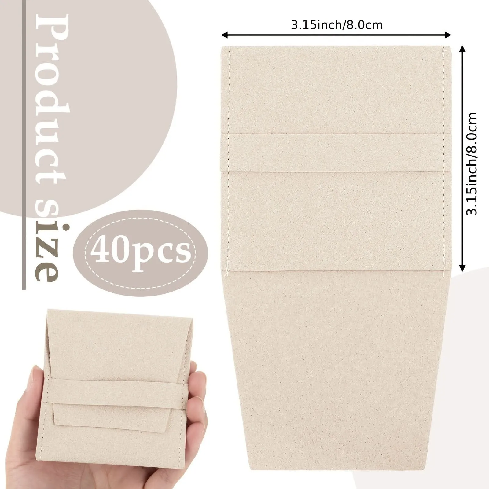 40pcs Luxury Microfiber Jewelry Gift Bags – Soft Drawstring Pouches