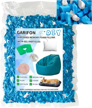 4.5lbs Bean Bag Filler, Pillow Bean Bag Stuffing, Bean Bag Filling, Shredded Memory Foam Filling, Punching Bag Filler, Foam Refill for Stuffed Animal Stuffing (Fits Small Products)