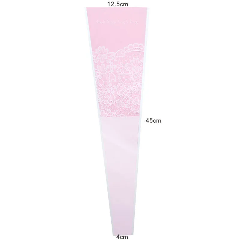 50pcs Lace Print Single Stem Flower Sleeves