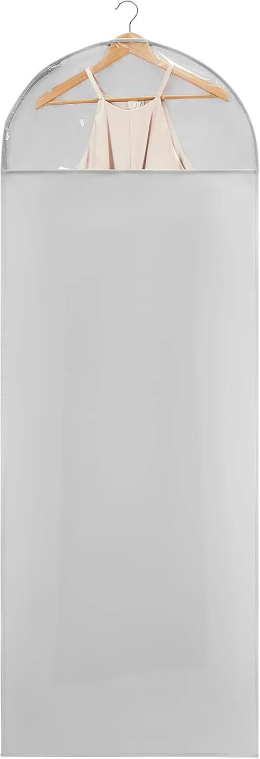 66 Inch Garment Bags for Hanging Clothes - Long Dress Bags for Gowms Closet Wardrobe Storage Travel - 2 Pack