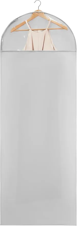 66 Inch Garment Bags for Hanging Clothes - Long Dress Bags for Gowms Closet Wardrobe Storage Travel - 2 Pack