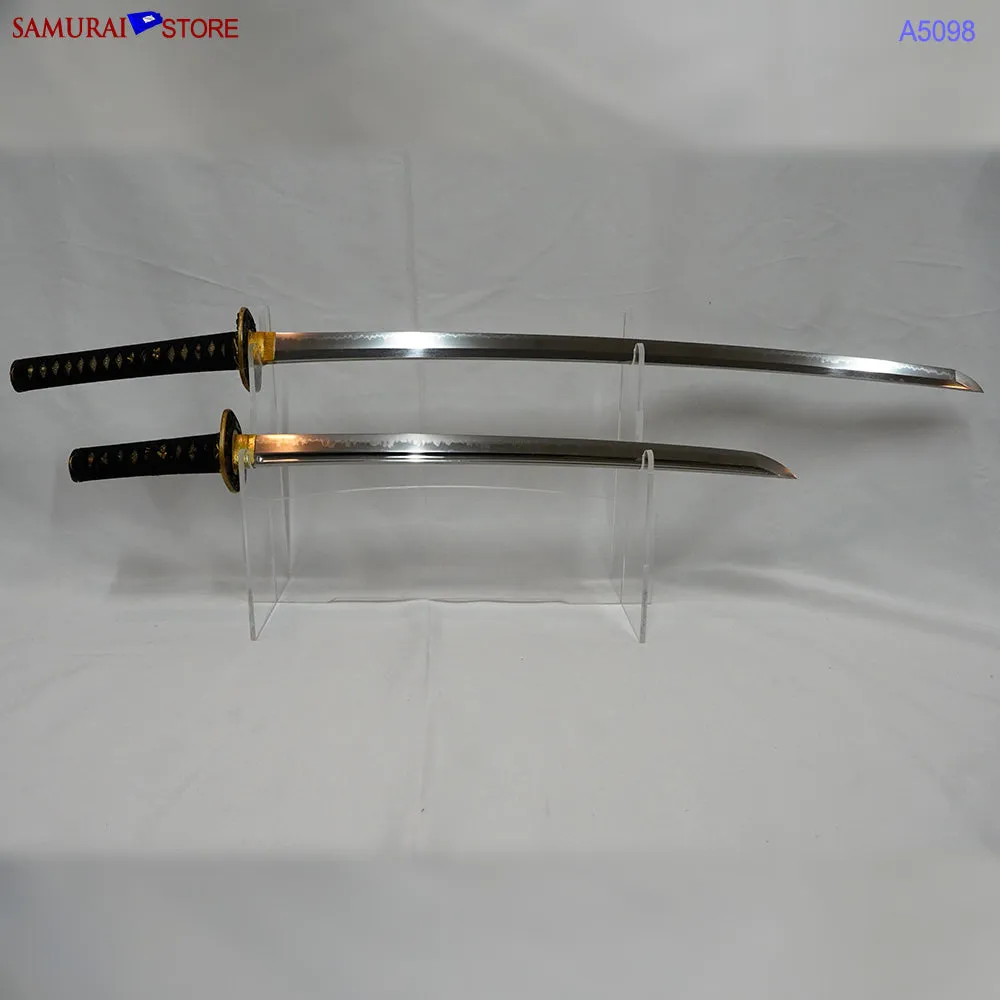 A5098 Pair of antique Daisho Katana & Wakizashi w/ Great Mountings w/ NBTHK 3 certificates