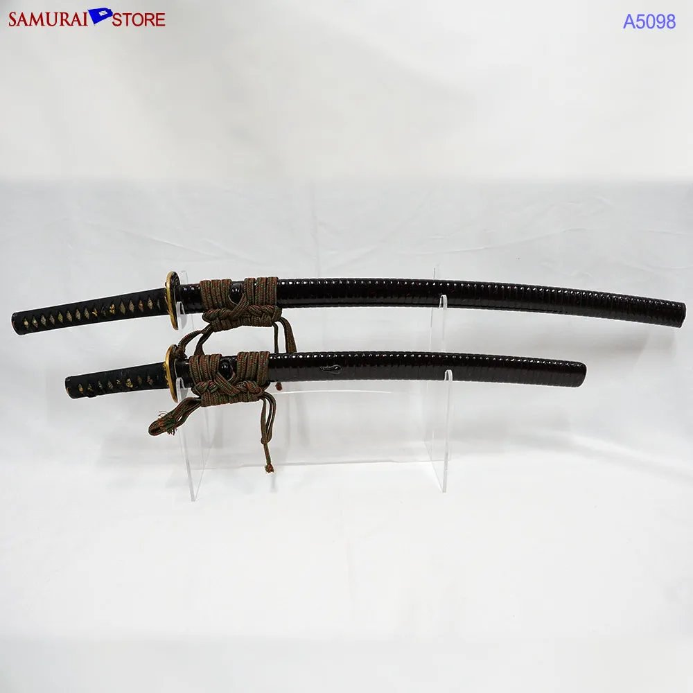 A5098 Pair of antique Daisho Katana & Wakizashi w/ Great Mountings w/ NBTHK 3 certificates