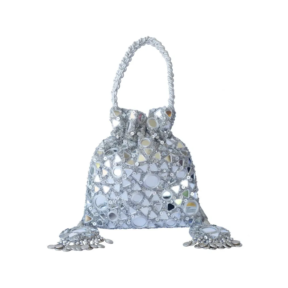 Adora By Ankita Silver Mirat Bag