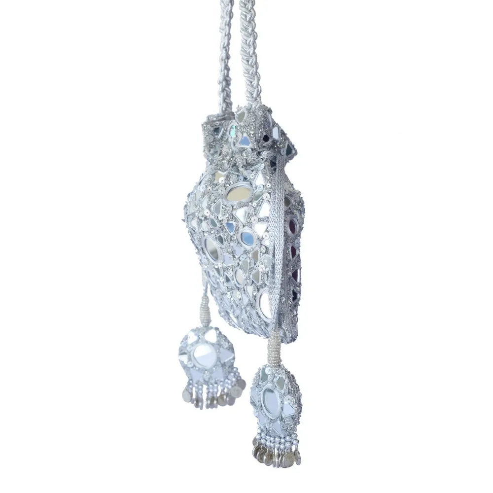 Adora By Ankita Silver Mirat Bag