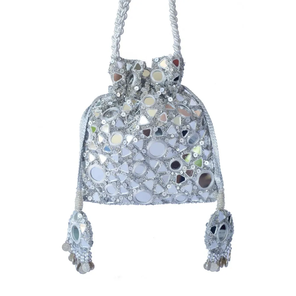 Adora By Ankita Silver Mirat Bag