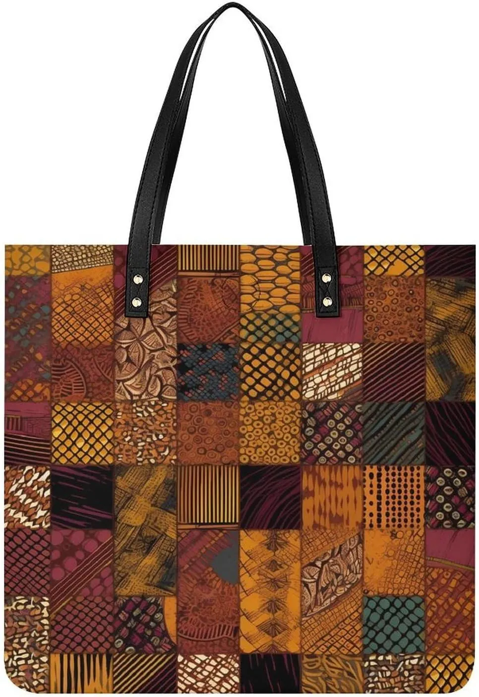 African Style Patchwork Large Leather Handbags Women Fashion Handbag Multifunctional Travel Bag It Is A Great Gift for Mothers, Teachers, Friends, Bridesmaids