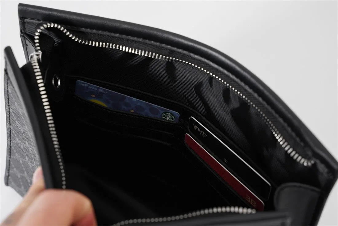 Amir Embossed Zipper Purse