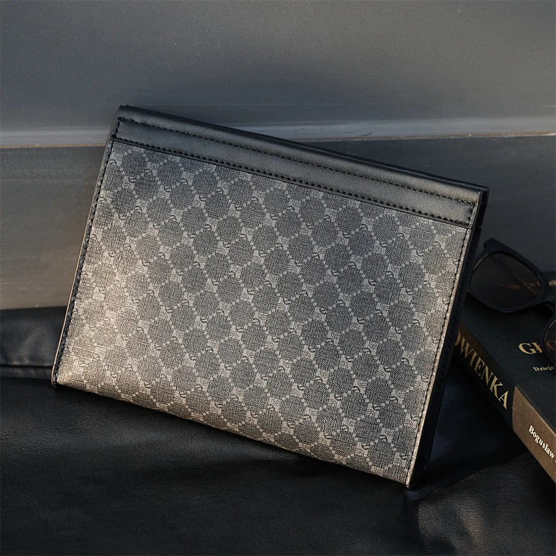 Amir Embossed Zipper Purse
