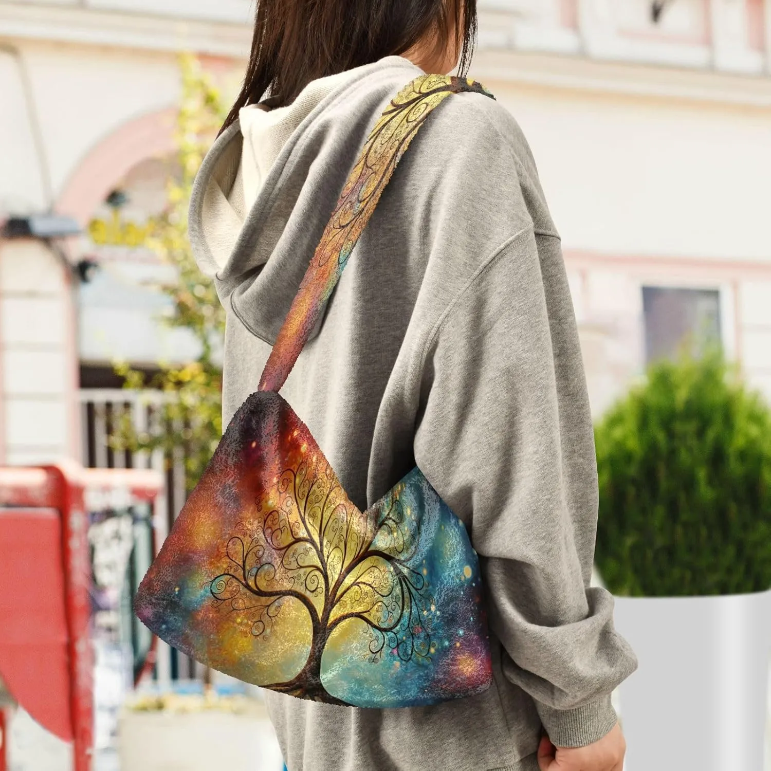 Art Gallery the Tree Womens Shoulder Handbags, Zipper Shoulder Bag, Bags for Women Handbag