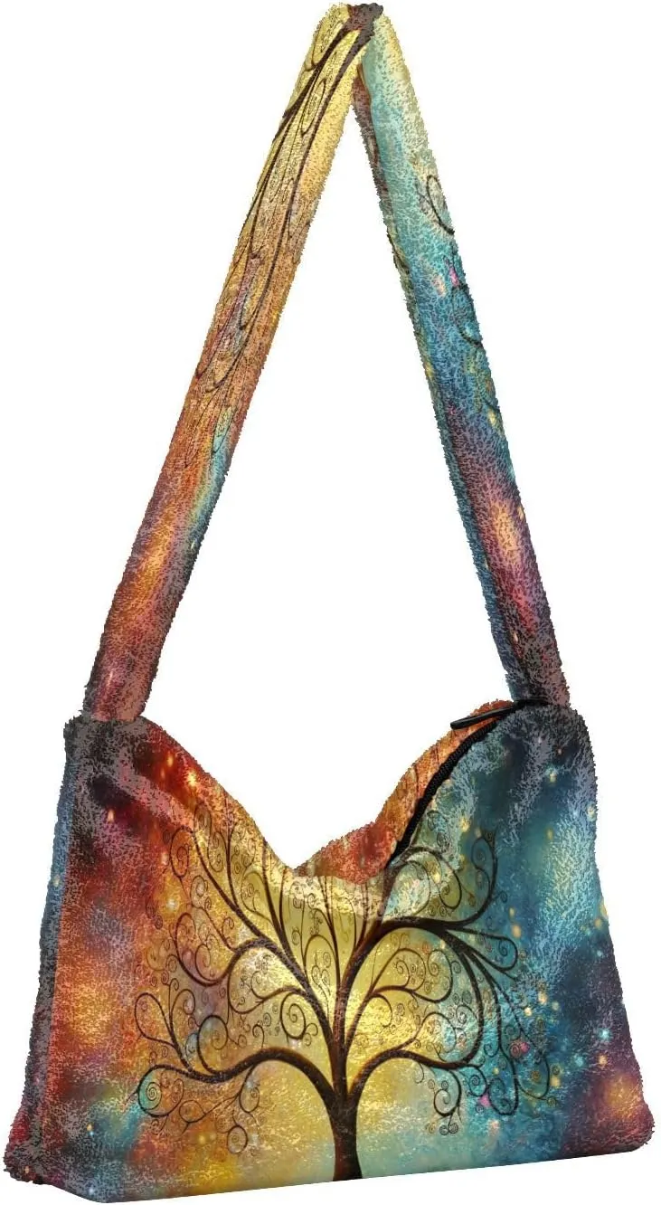 Art Gallery the Tree Womens Shoulder Handbags, Zipper Shoulder Bag, Bags for Women Handbag