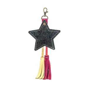 Bag Charm - All Embossed w/ Onyx Roses