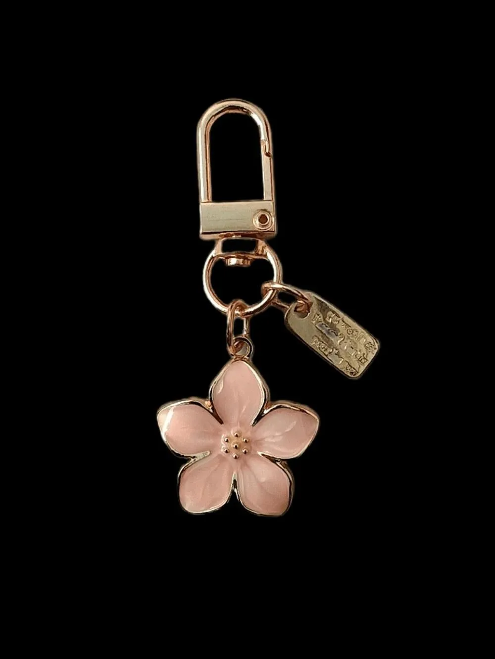 BagForLove - Delicate Cherry Blossom Shaped Keychain with Personalized ID Tag
