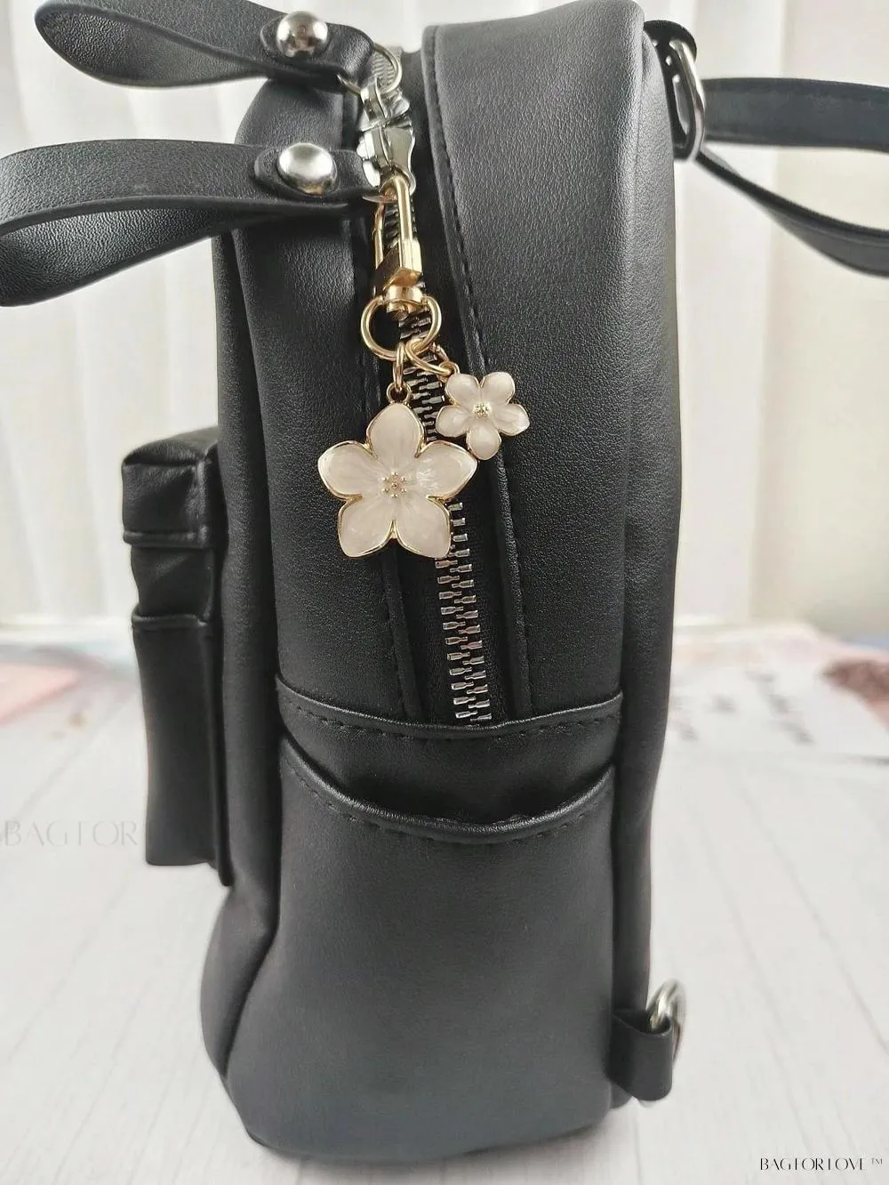 BagForLove - Delicate Cherry Blossom Shaped Keychain with Personalized ID Tag