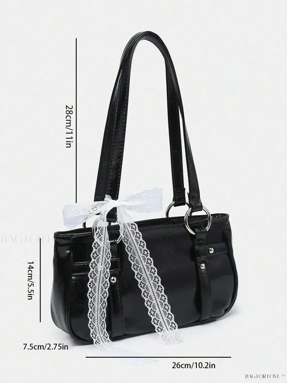 BagForLove - Delicate Lace Underarm Baguette, Ideal for Ladies' Night Out