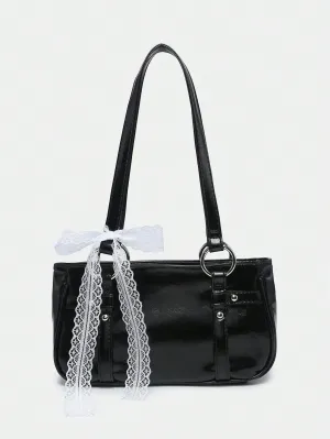 BagForLove - Delicate Lace Underarm Baguette, Ideal for Ladies' Night Out
