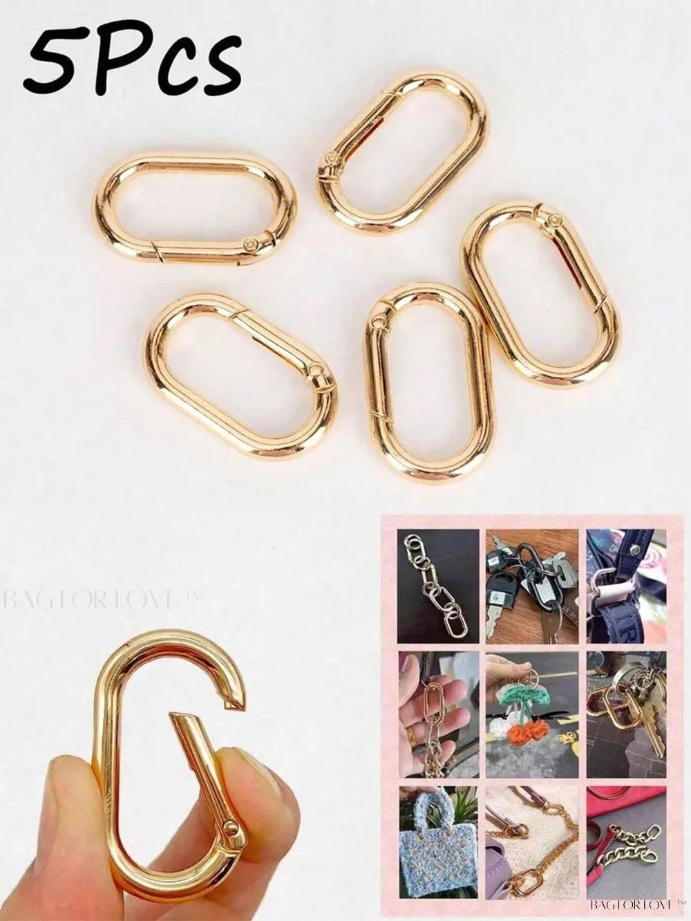 BagForLove - Delicate Metal Oval Can Be Opened Luggage Hardware