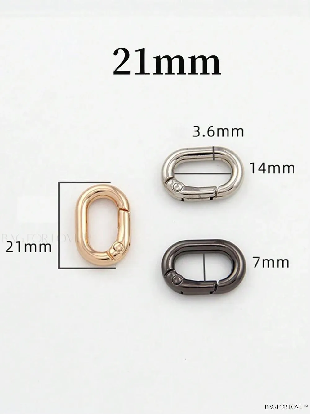 BagForLove - Delicate Metal Oval Can Be Opened Luggage Hardware