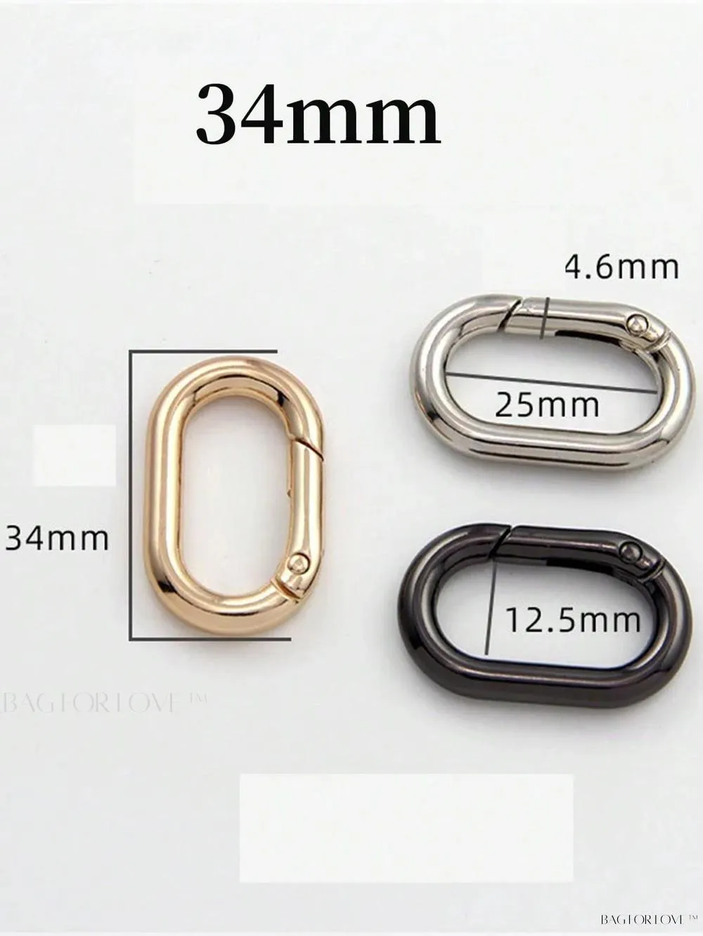 BagForLove - Delicate Metal Oval Can Be Opened Luggage Hardware