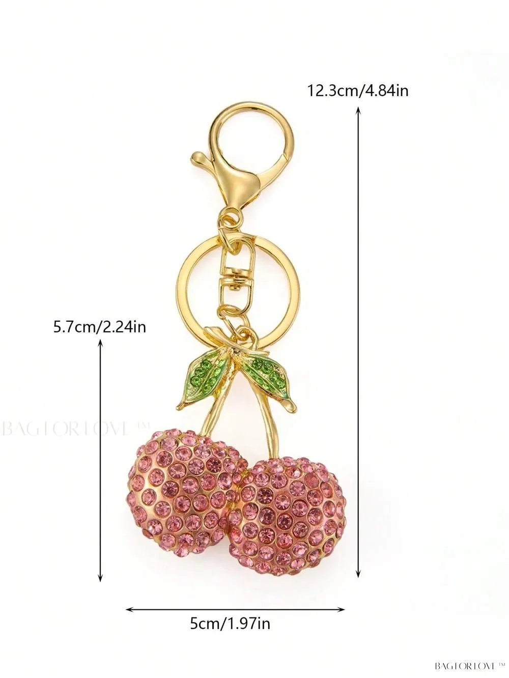 BagForLove - Large Crystal Keychain Pendant with Glittery Finish