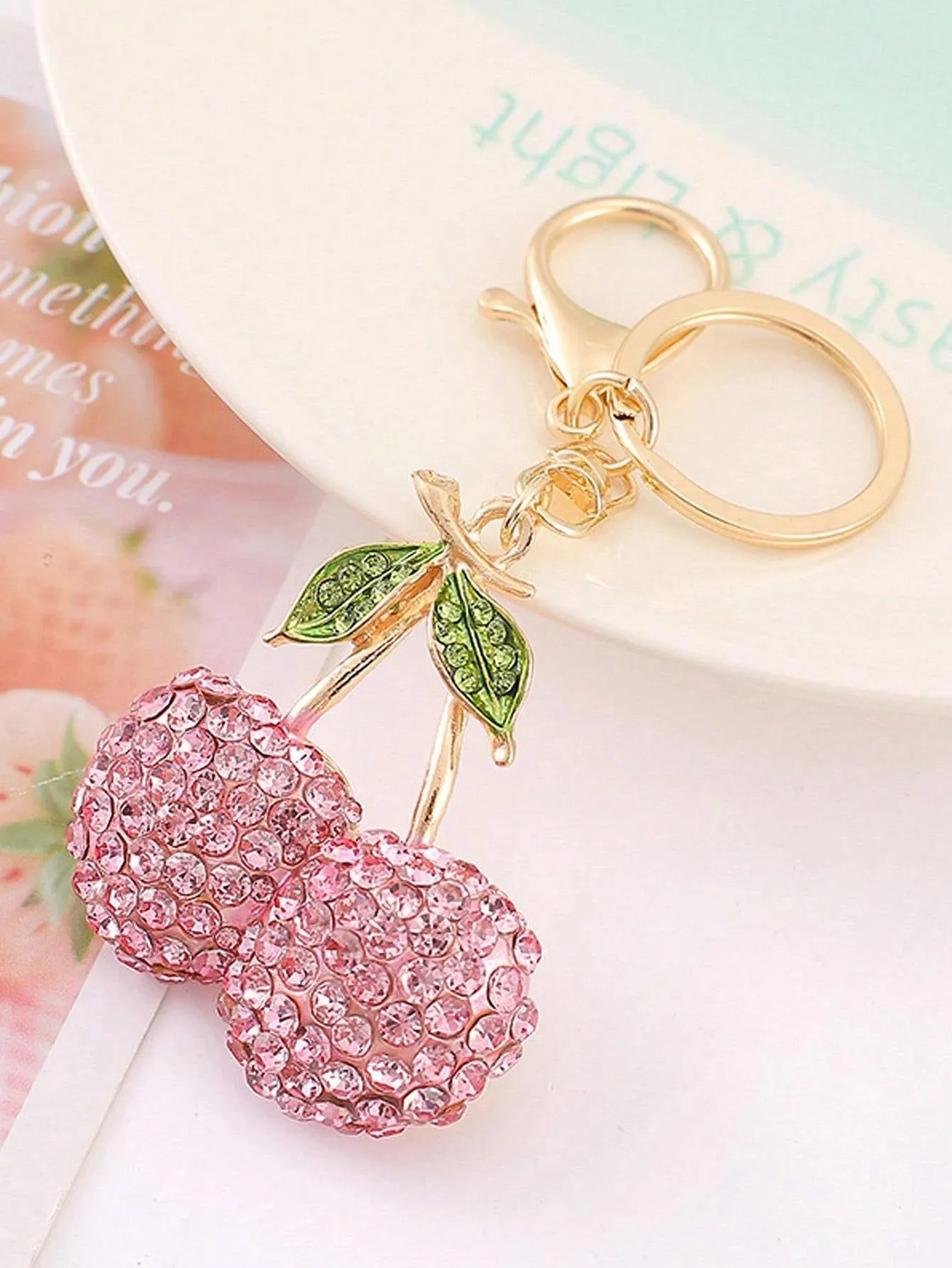 BagForLove - Large Crystal Keychain Pendant with Glittery Finish