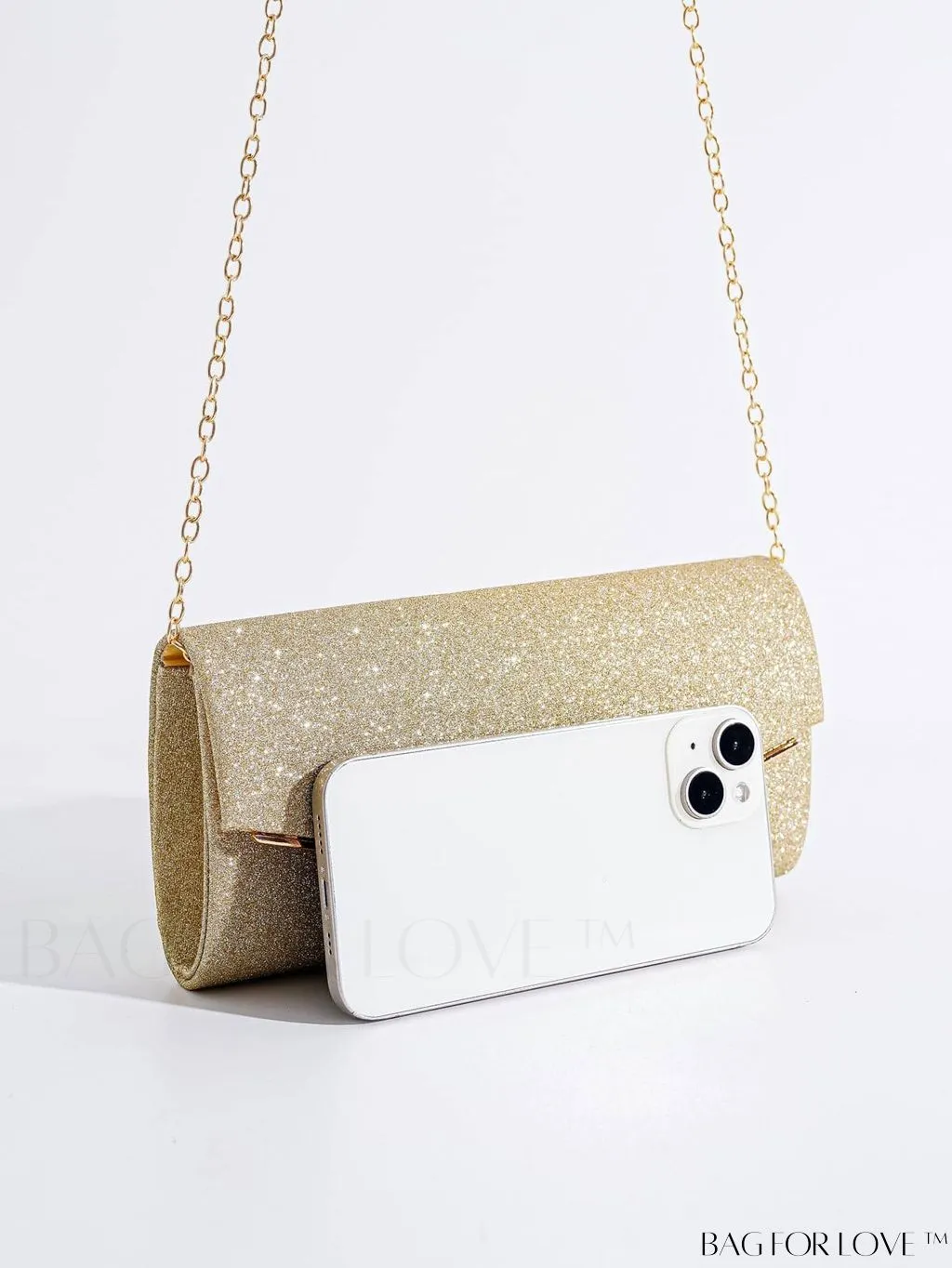BagForLove - Prom Party Glam Envelope Bag - Small, Glittery & Elegant