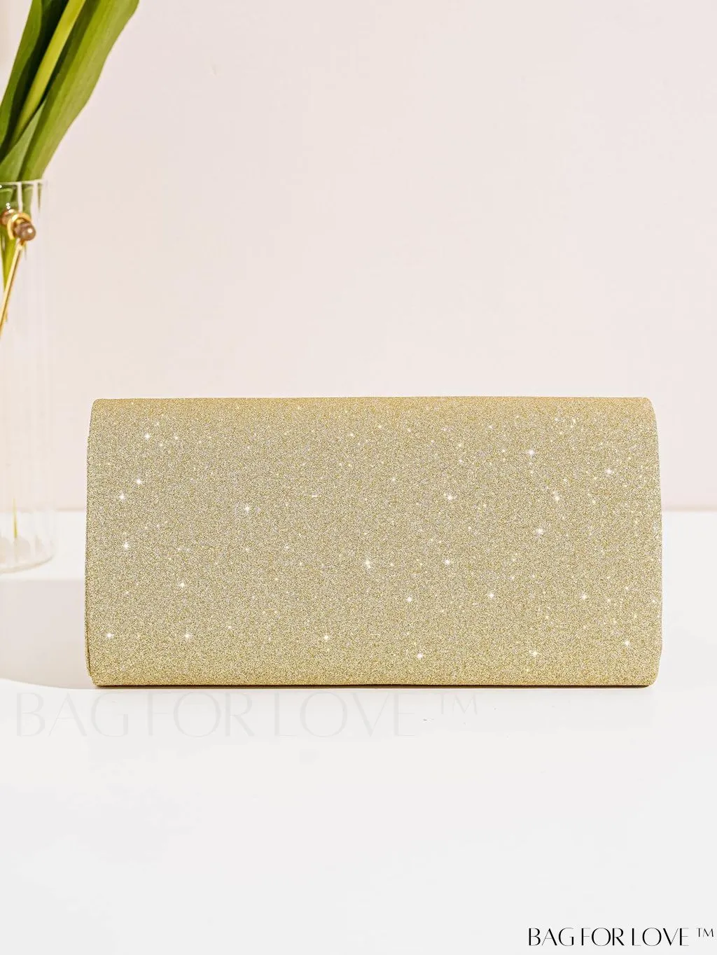 BagForLove - Prom Party Glam Envelope Bag - Small, Glittery & Elegant