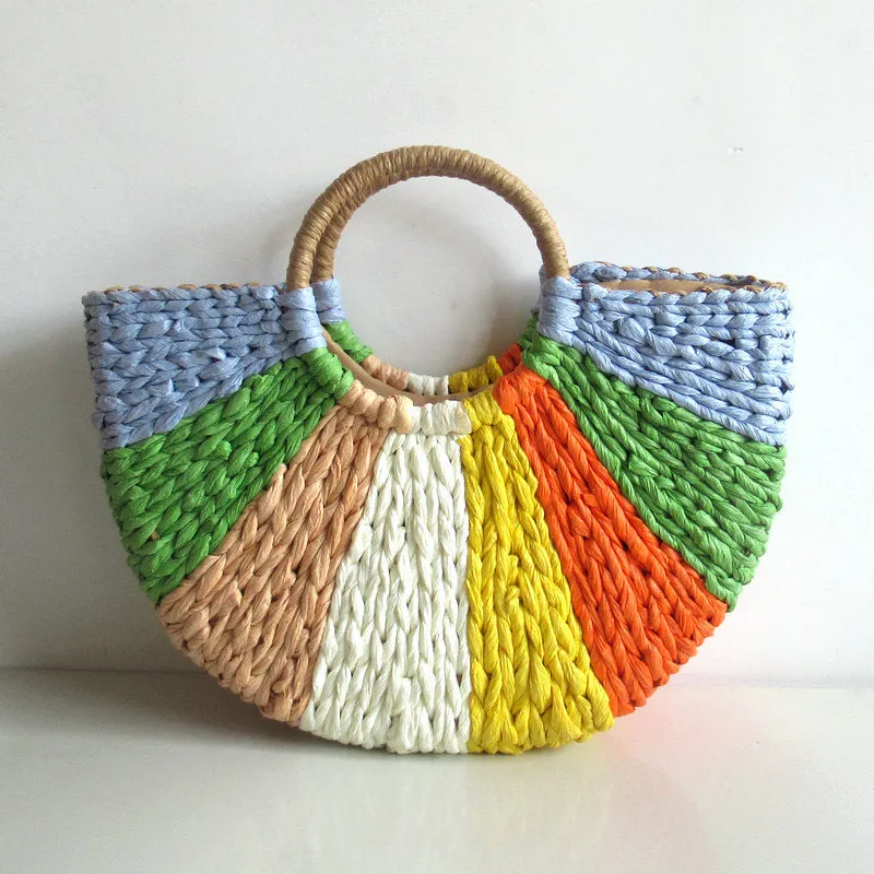 Bags High-capacity Casual Contrast Low-priced Patchwork