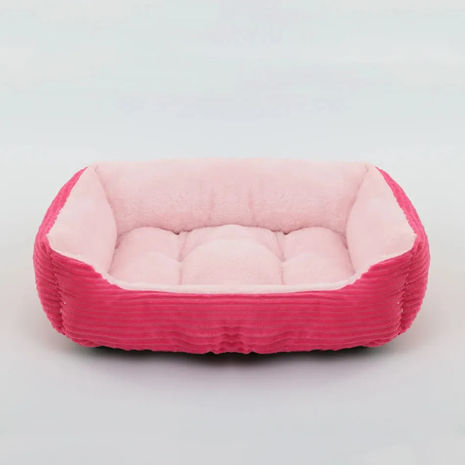 Bed for Dog Cat Pet Square Plush Kennel Medium Small Dog Sofa Bed Cushion Pet Calming Dog Bed House Pet Supplies Accessories