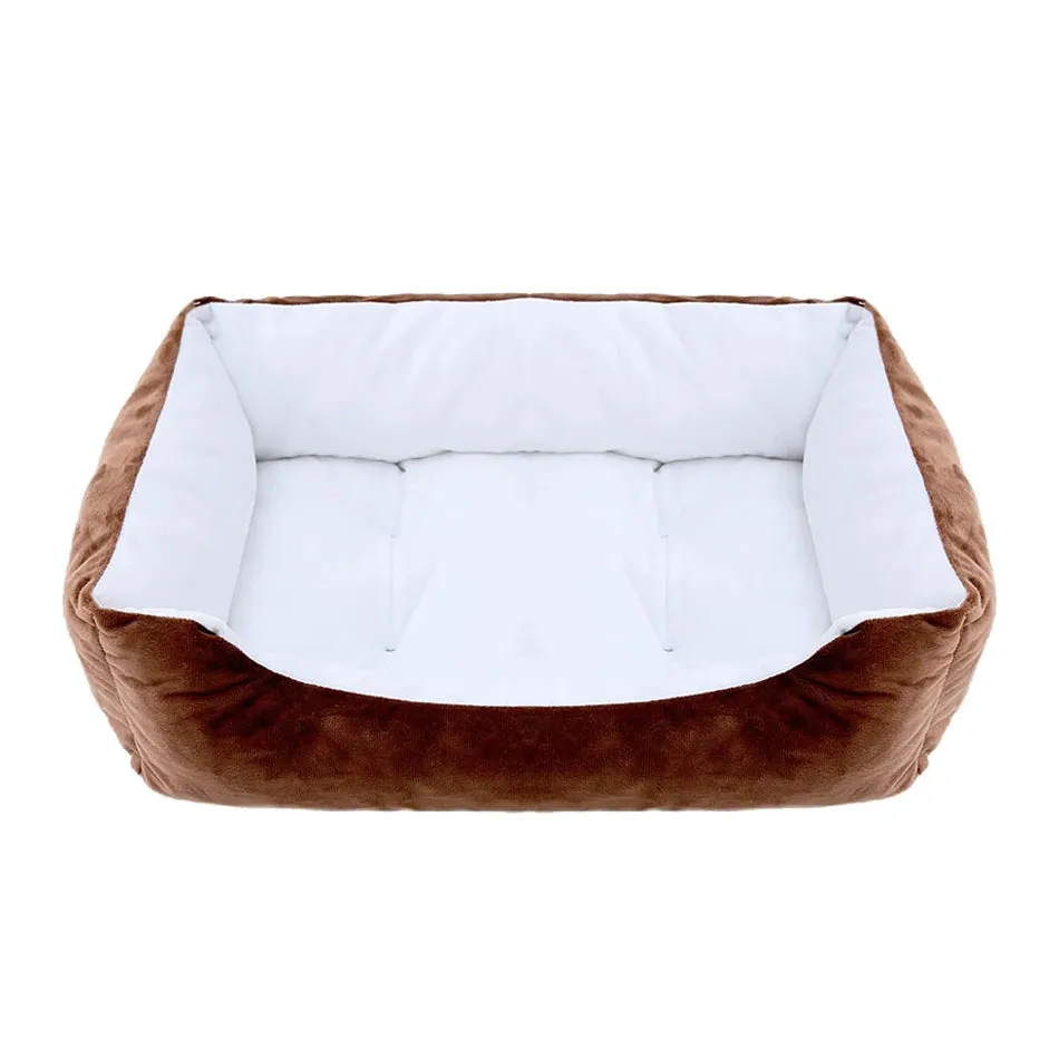 Bed for Dog Cat Pet Square Plush Kennel Medium Small Dog Sofa Bed Cushion Pet Calming Dog Bed House Pet Supplies Accessories
