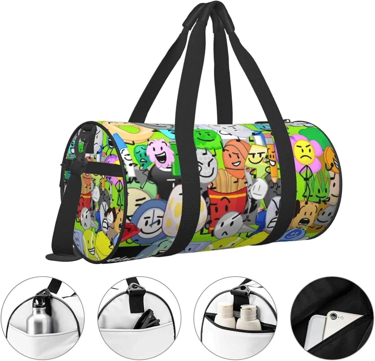 Bfdi-Battle for Dream Island Duffel Bags,Traveling Sports Gym Bags for Men and Women