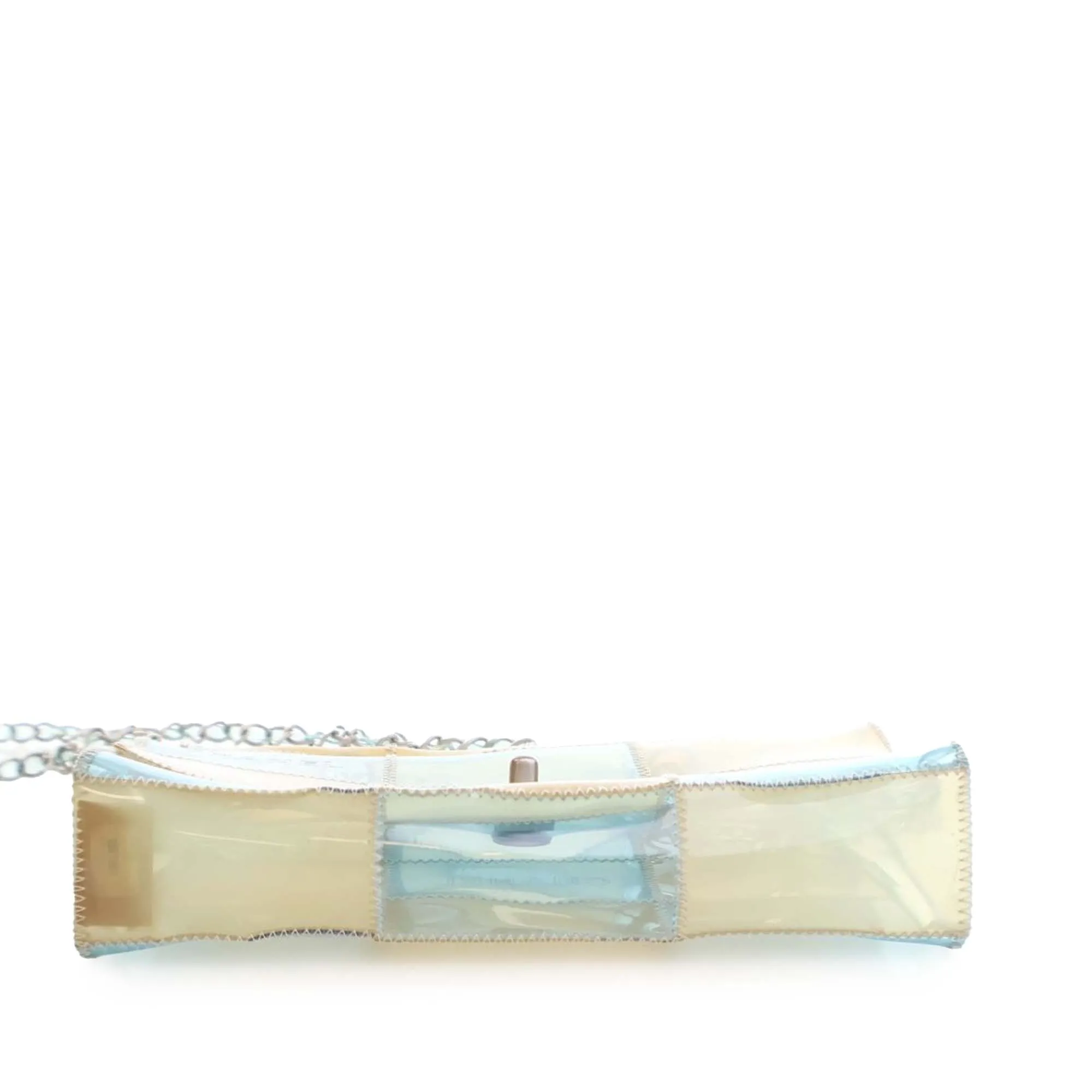Blue Chanel Medium CC PVC Stitched Patchwork Flap Shoulder Bag