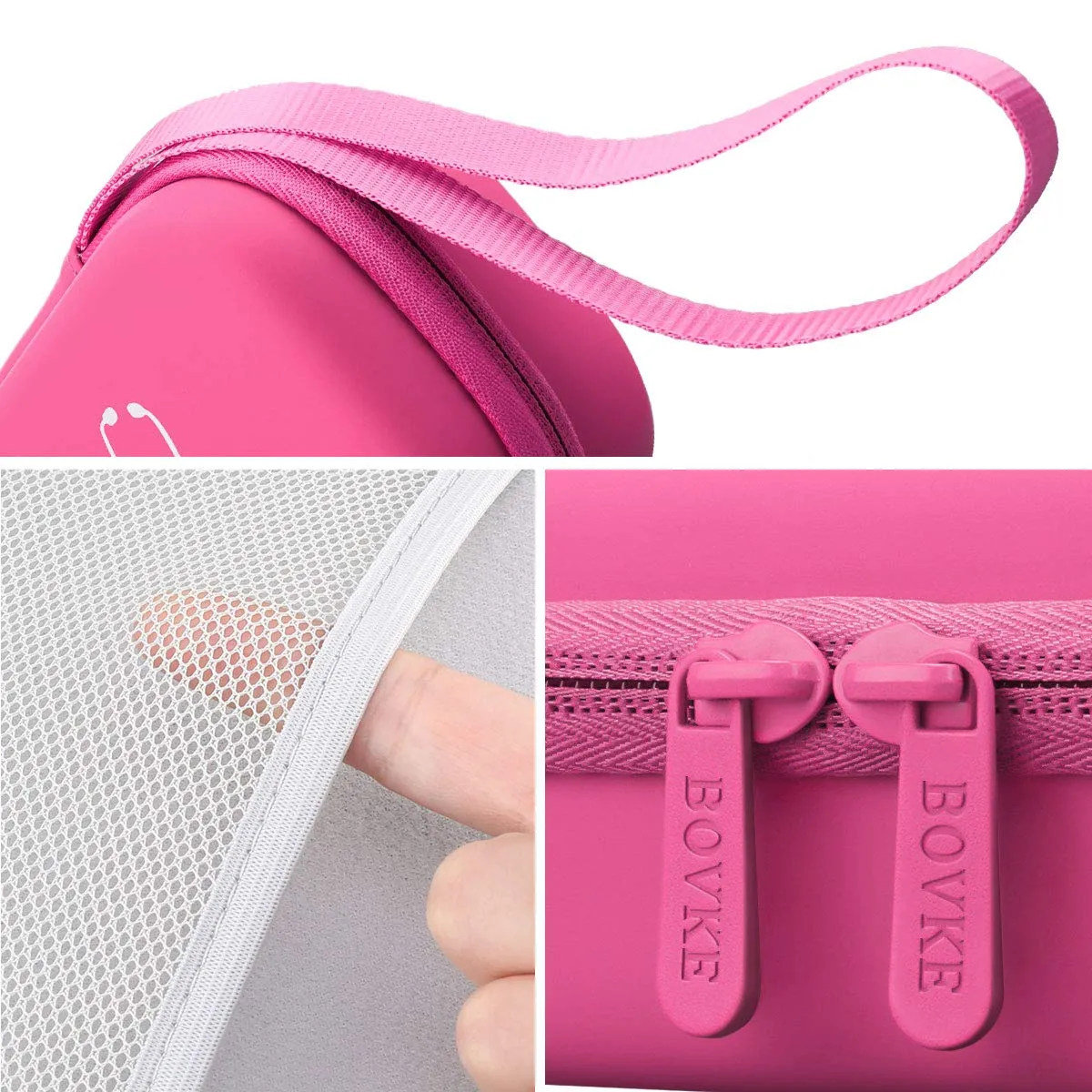BOVKE Travel Carrying Case Compatible with 3M Littmann Classic III,MDF Acoustica Deluxe Stethoscopes - Extra Room for Medical Bandage Scissors EMT Trauma Shears and LED Penlight, Raspberry