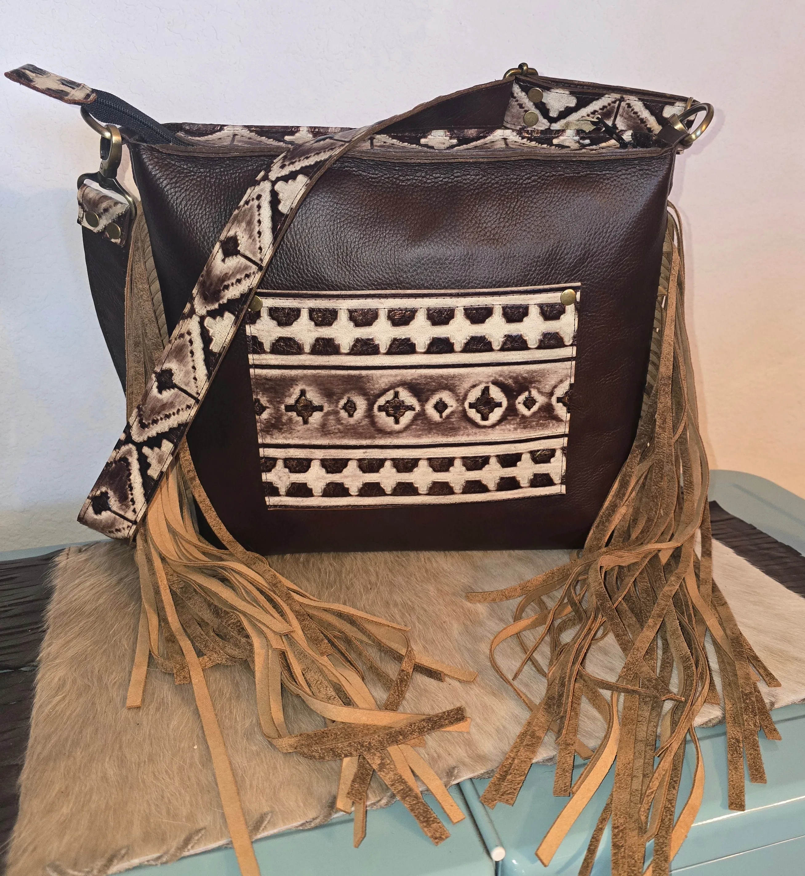 Bronze Cowhide Sally Bag
