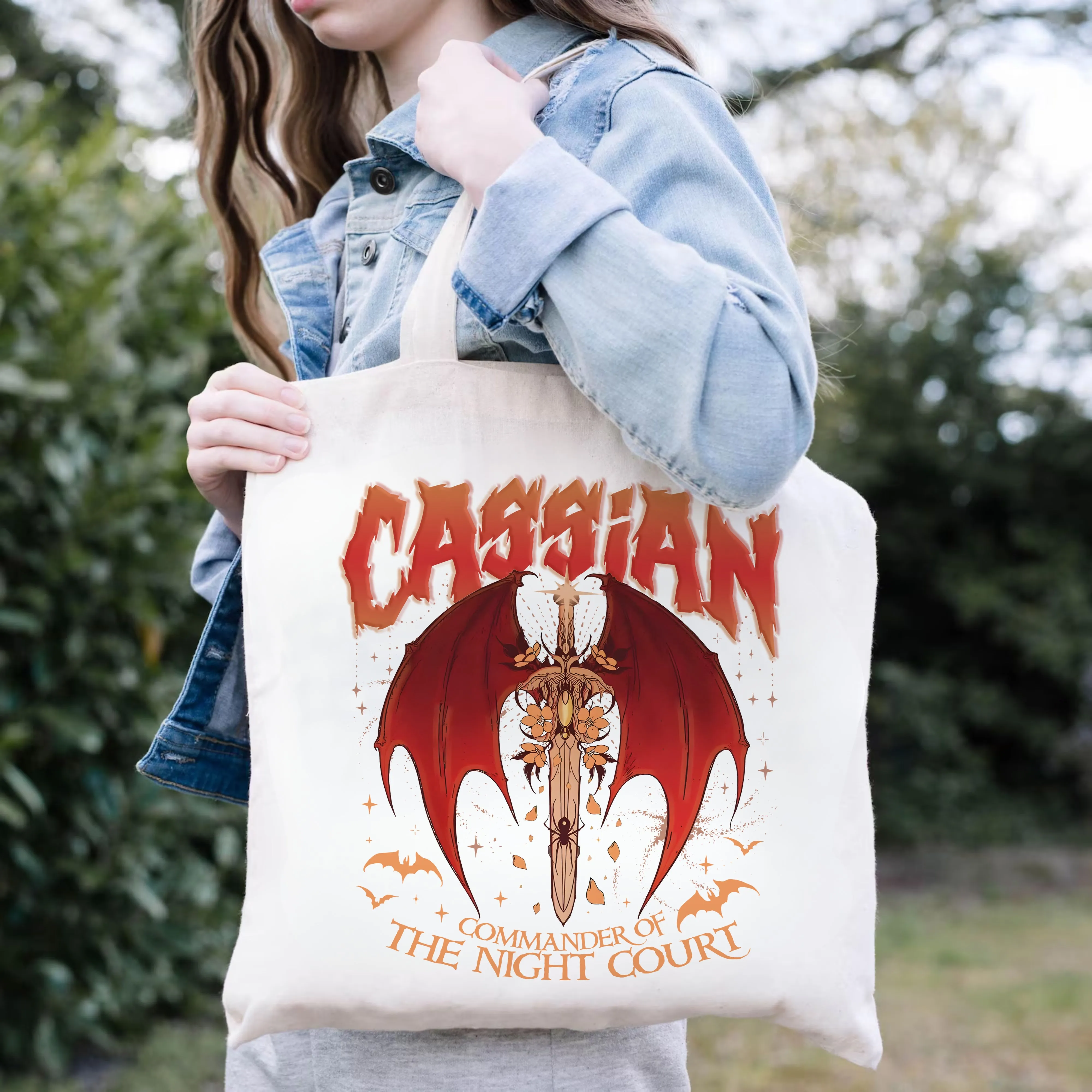 Cassian Tote Bag – Night Court Warrior